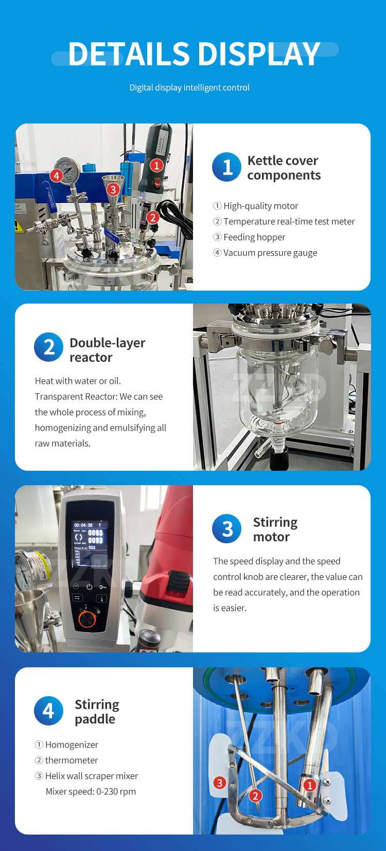 Laboratory Vacuum Mixer Homogenizers Advantages