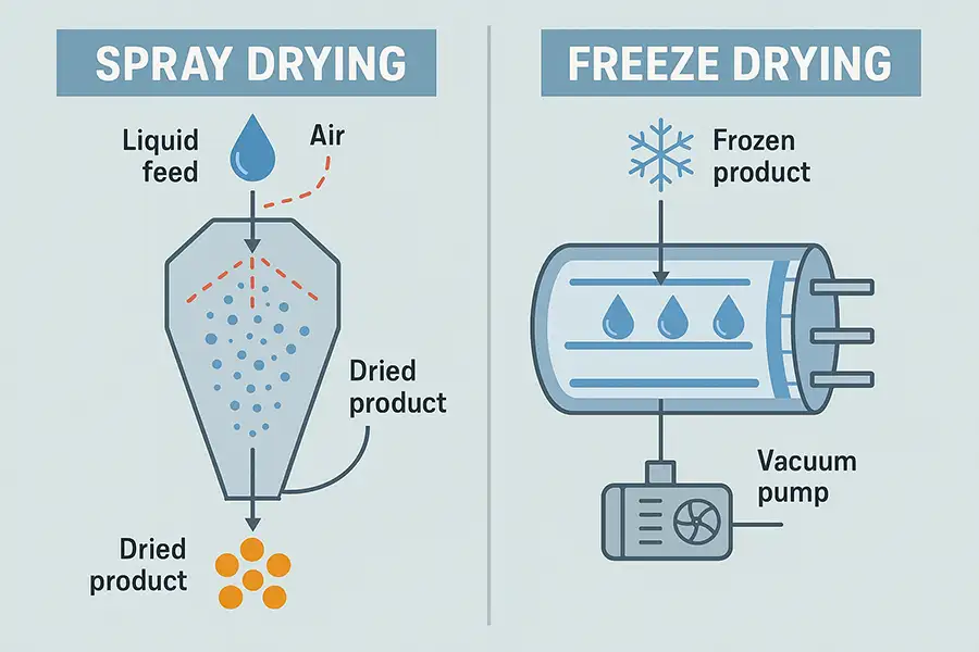 Spray Drying vs Freeze Drying Process Spray Drying vs Freeze Drying Process