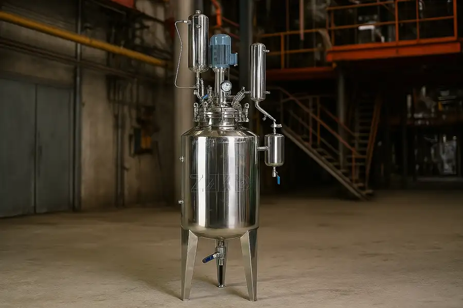 Industrial Stainless Steel Chemical Reactor stainless steel chemical reactor in industrial plant
