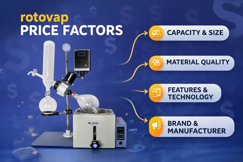 Rotary evaporator control panel and rotovap price factors