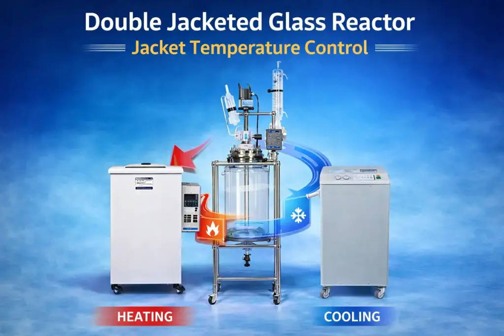 double jacketed glass reactor jacket temperature control