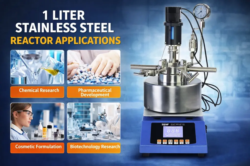 1 liter stainless steel reactor applications