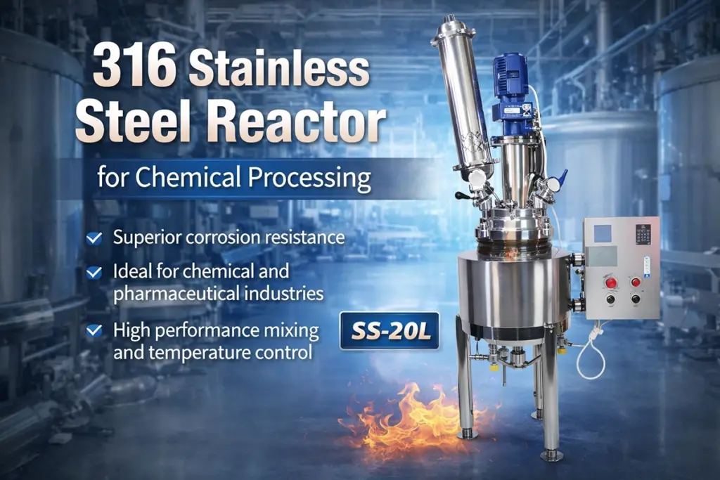 316 stainless steel reactor for chemical processing