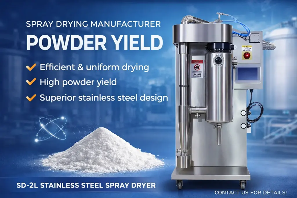 spray drying manufacturer powder yield