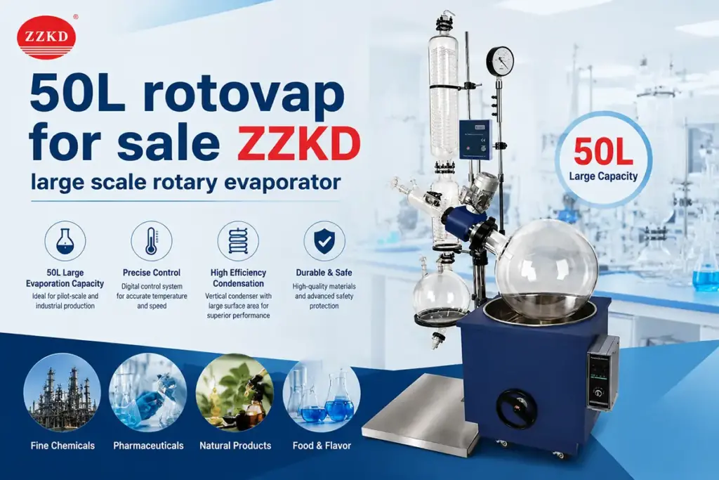 50L rotovap for sale ZZKD large scale rotary evaporator
