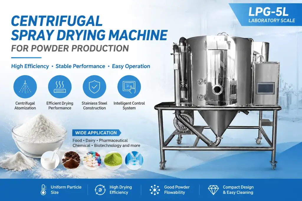 centrifugal spray drying machine for powder production