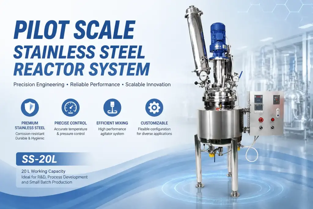 pilot scale stainless steel reactor system pilot scale stainless steel reactor system