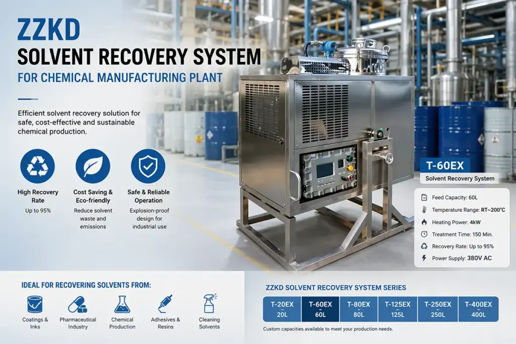 ZZKD solvent recovery system for chemical manufacturing plant ZZKD solvent recovery system for chemical manufacturing plant