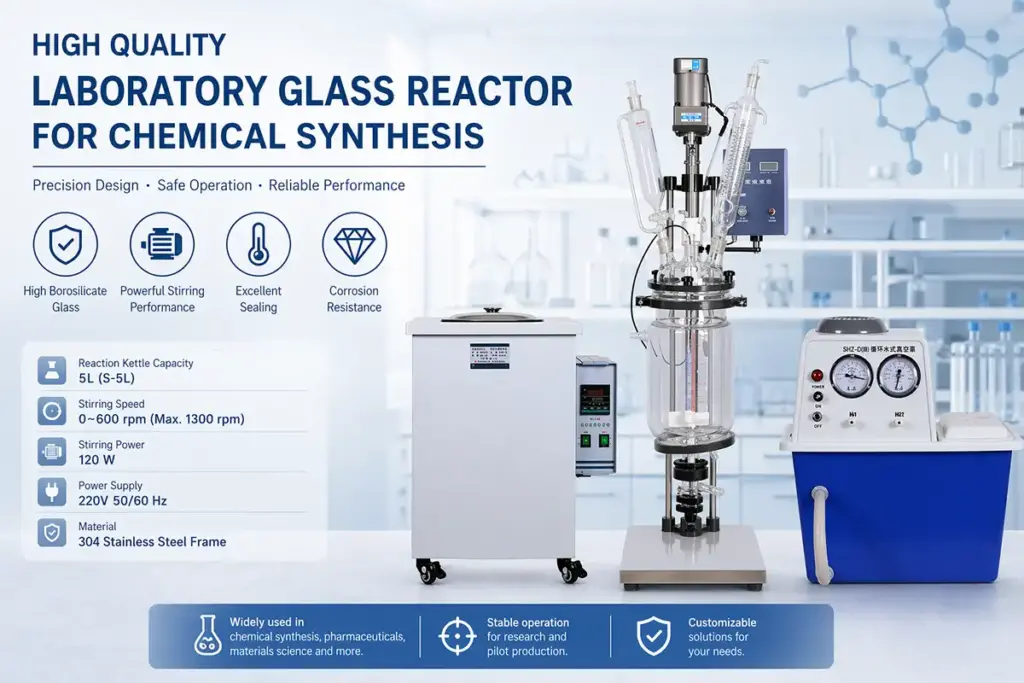 ZZKD laboratory glass reactor for chemical synthesis high quality laboratory glass reactor for chemical synthesis