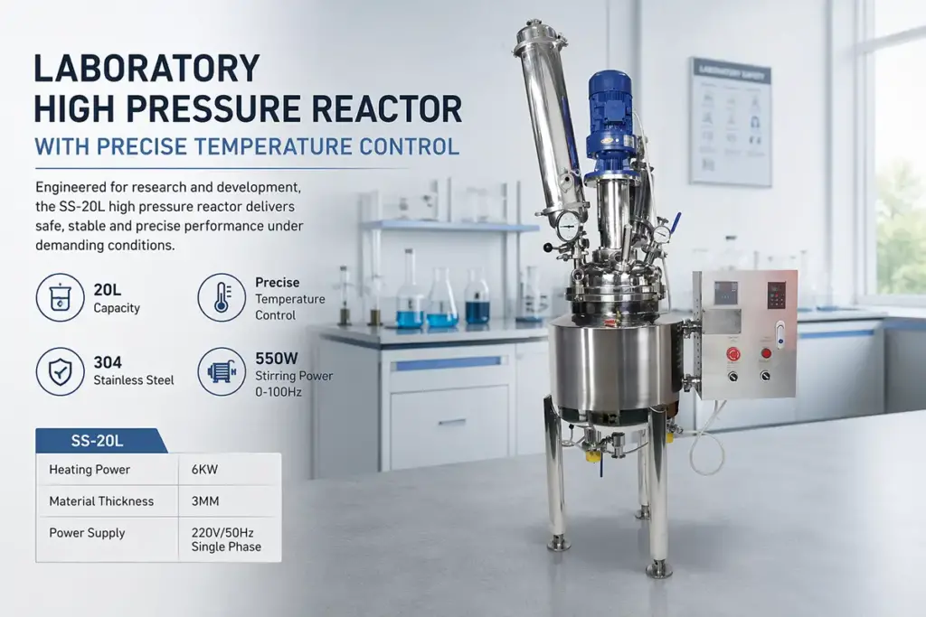 Laboratory high pressure reactor with precise temperature control laboratory high pressure reactor with precise temperature control