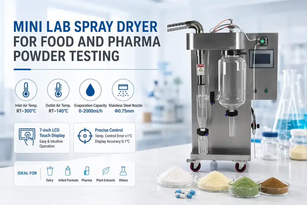 ZZKD mini lab spray dryer for food and pharma applications mini lab spray dryer for food and pharma powder testing