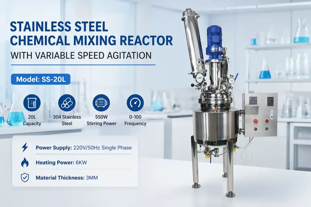 ZZKD stainless steel chemical mixing reactor stainless steel chemical mixing reactor with variable speed agitation